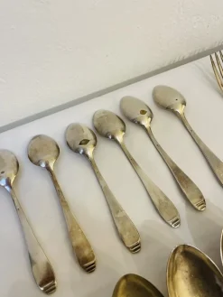 Pamono Art Deco Silver Cutlery, 1920s, Set of 36><noscript><img width=