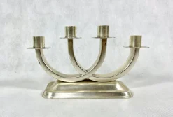 Hot Pamono Art Deco Silver Plated Candleholder from Quist, Esslingen, 1950s