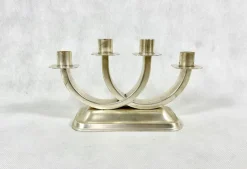Hot Pamono Art Deco Silver Plated Candleholder from Quist, Esslingen, 1950s