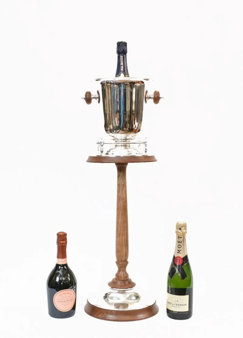 Pamono Art Deco Silver Plated Champagne Bucket Stand> Ice Buckets & Wine Coolers