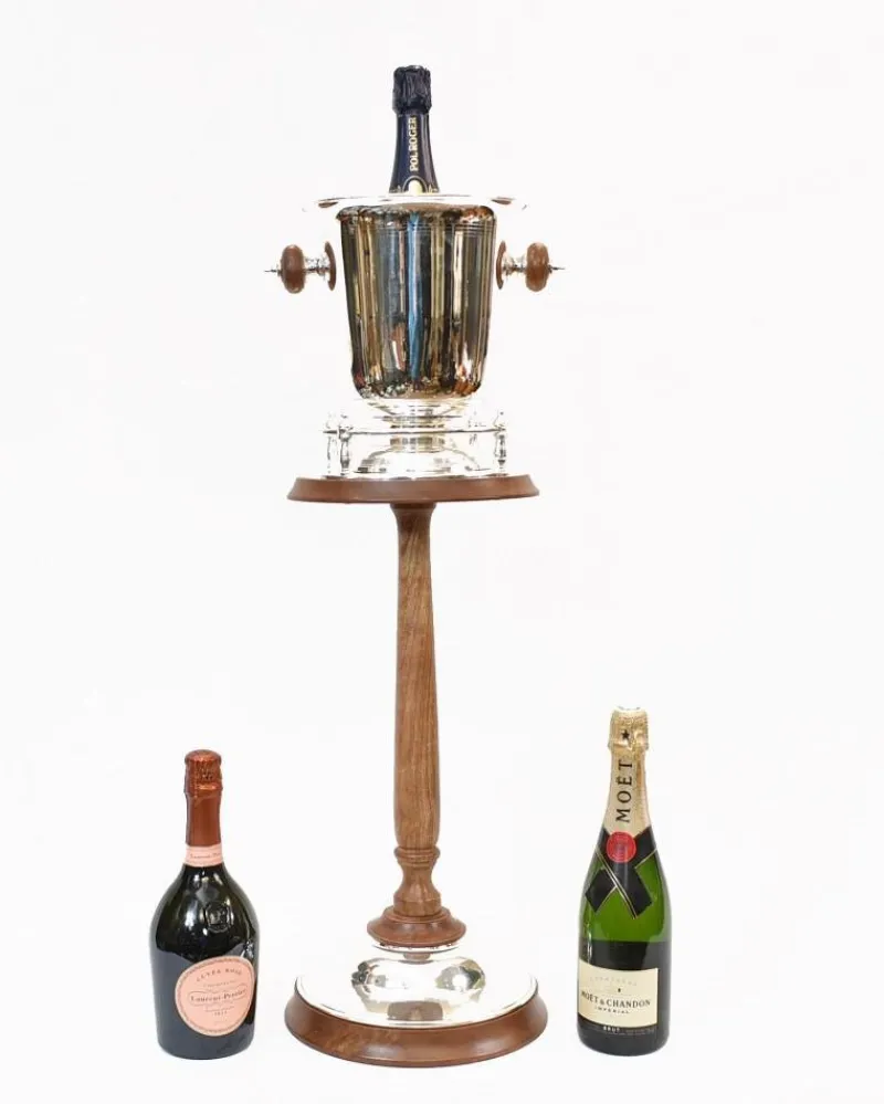 Pamono Art Deco Silver Plated Champagne Bucket Stand> Ice Buckets & Wine Coolers