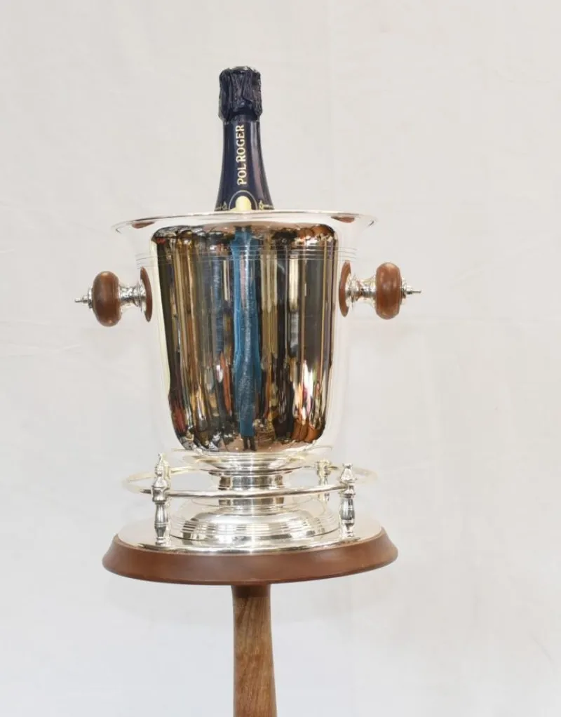 Pamono Art Deco Silver Plated Champagne Bucket Stand> Ice Buckets & Wine Coolers