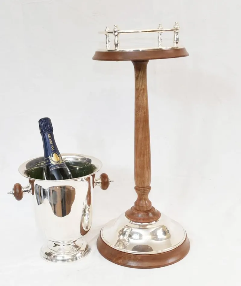 Pamono Art Deco Silver Plated Champagne Bucket Stand> Ice Buckets & Wine Coolers