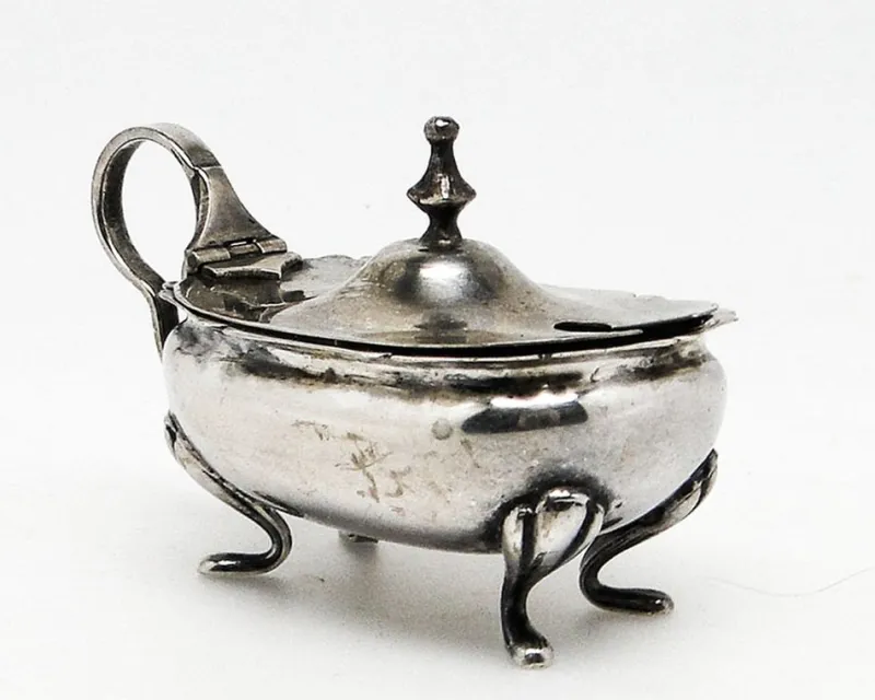 Pamono Art Deco Silver Salt Holder, Sweden, 1930s> Salt & Pepper Shakers