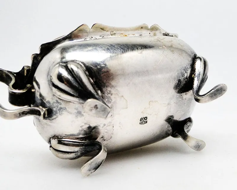 Pamono Art Deco Silver Salt Holder, Sweden, 1930s> Salt & Pepper Shakers