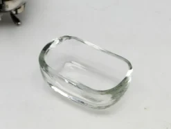 Pamono Art Deco Silver Salt Holder, Sweden, 1930s><noscript><img width=