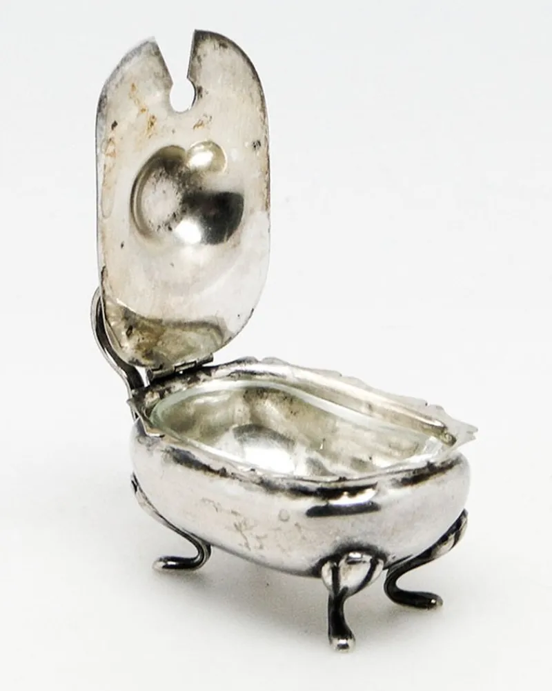 Pamono Art Deco Silver Salt Holder, Sweden, 1930s> Salt & Pepper Shakers