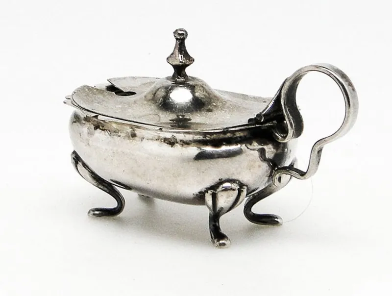 Pamono Art Deco Silver Salt Holder, Sweden, 1930s> Salt & Pepper Shakers