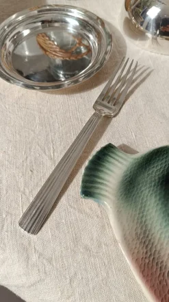 Pamono Art Deco Silver-Plated Flatware by Luc Lanel for Christofle, 1930s, Set of 32><noscript><img width=
