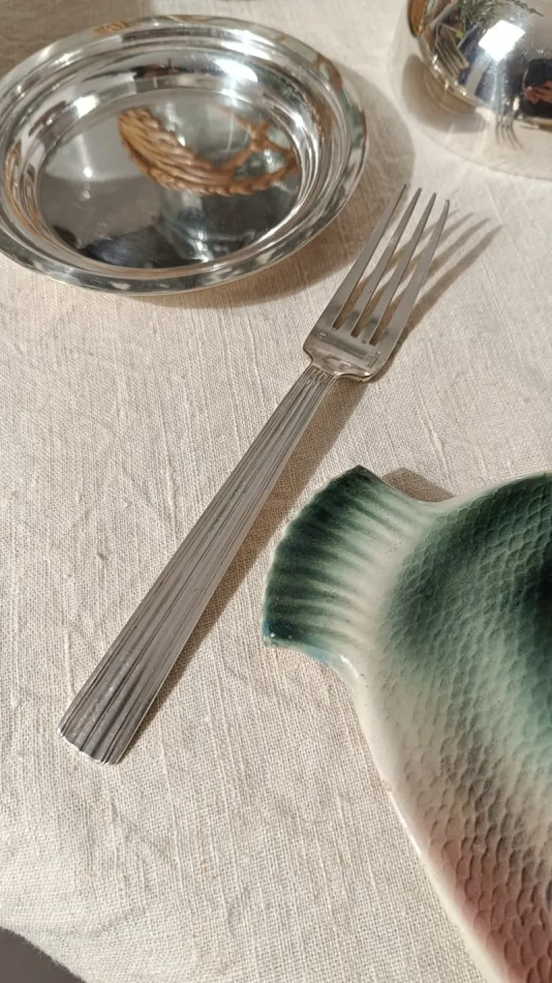 Pamono Art Deco Silver-Plated Flatware by Luc Lanel for Christofle, 1930s, Set of 32> Cutlery & Serving Utensils