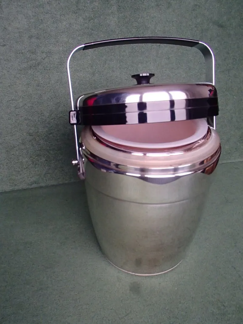 Pamono Art Deco SIlver-Plated Ice Bucket with Insert from Erhard, 1940s> Ice Buckets & Wine Coolers