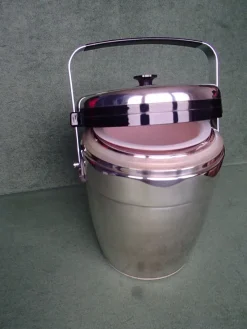 Pamono Art Deco SIlver-Plated Ice Bucket with Insert from Erhard, 1940s><noscript><img width=