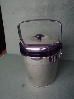 Pamono Art Deco SIlver-Plated Ice Bucket with Insert from Erhard, 1940s><noscript><img width=