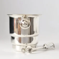 Online Pamono Art Deco Silver-Plated Ice Bucket with Mechanical Tongs, 1930s, Set of 2