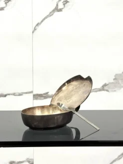 Online Pamono Art Deco Silver-Plated Sugar Bowl attributed to Gio Ponti for F.lli Calderoni, 1930s