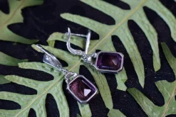 Sale Pamono Art Deco Sleeper Earrings in Silver, France, 1930s, Set of 2