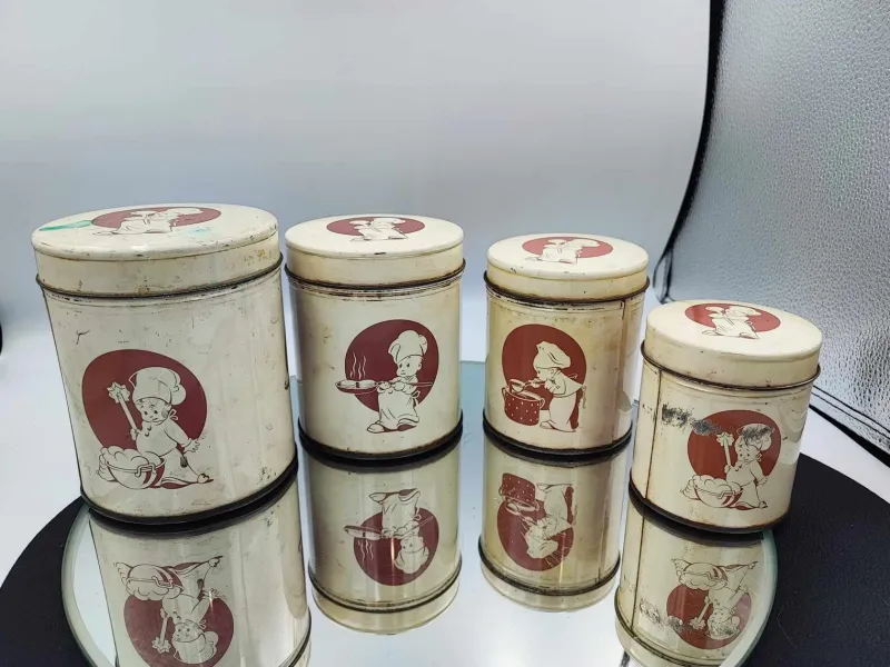 Pamono Art Deco Spice Containers, Set of 4