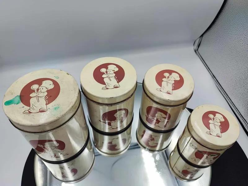 Pamono Art Deco Spice Containers, Set of 4