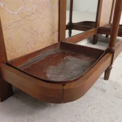 Outlet Pamono Art Deco Standing Wall Coat Rack with Mirrors and Marble Plates, 1930s