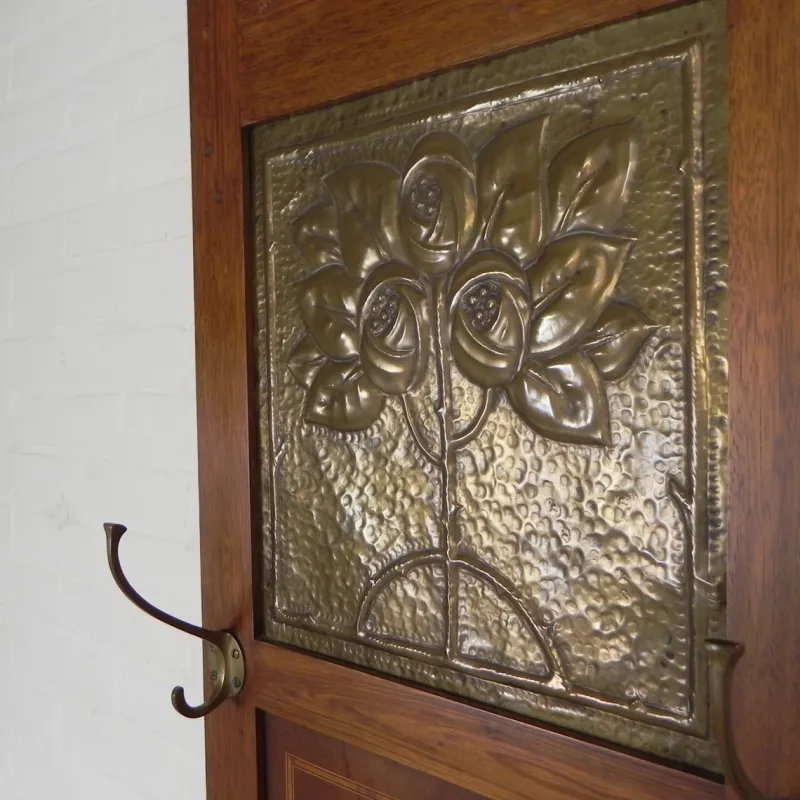 Outlet Pamono Art Deco Standing Wall Coat Rack with Mirrors and Marble Plates, 1930s