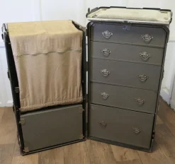Pamono Art Deco Steamer Trunk by Hartman Luggage Co., 1890s><noscript><img width=