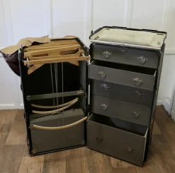 Pamono Art Deco Steamer Trunk by Hartman Luggage Co., 1890s><noscript><img width=