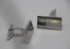 Pamono Art Deco Sterling Silver Cufflinks, 1930s, Set of 2> Cufflinks