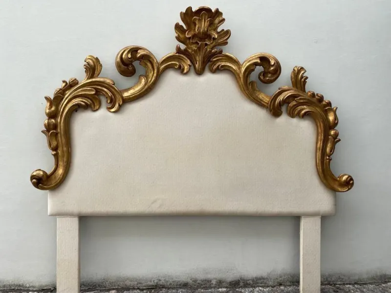 Pamono Art Deco Style Bed Headboard in Wood with Gold Leaf> Beds & Bedroom Sets