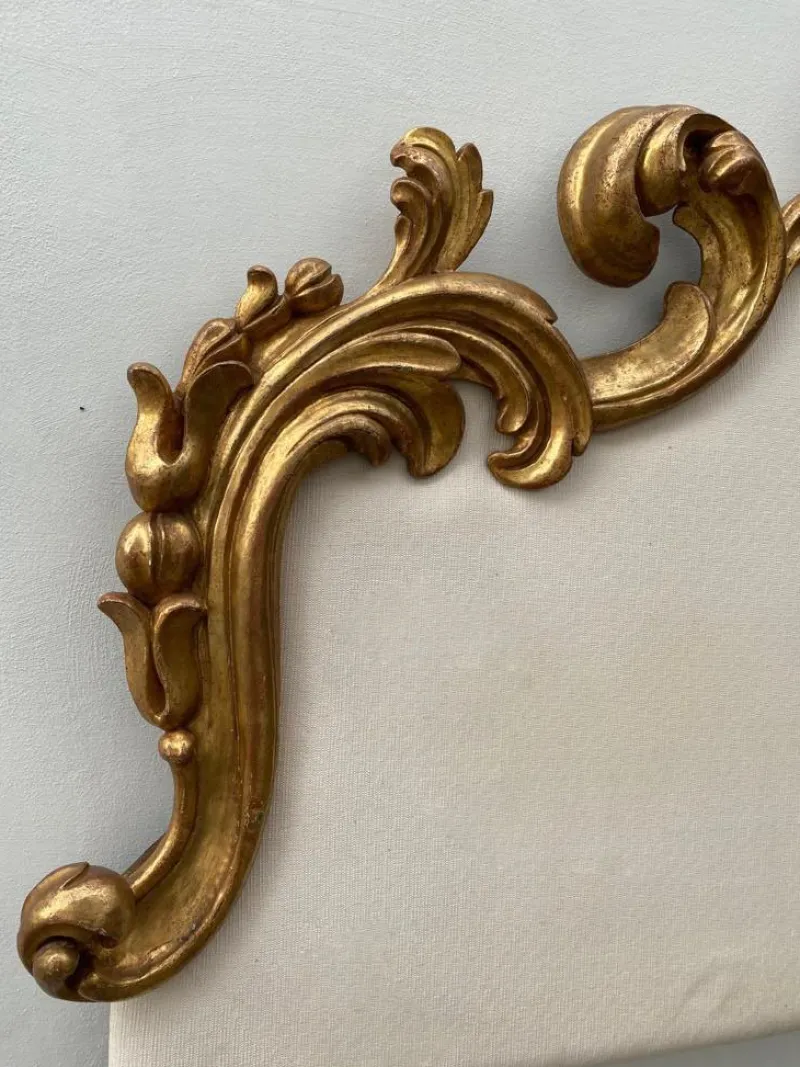Pamono Art Deco Style Bed Headboard in Wood with Gold Leaf> Beds & Bedroom Sets