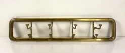 Pamono Art Deco Style Brass Coat Rack With Foldable Hooks, Austria, 1940s> Racks, Hooks & Valets
