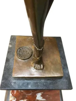 Pamono Art Deco Style Bronze Exotic Dancer by J.B Deposee, 20th Century><noscript><img width=