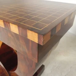 Pamono Art Deco Style Console Table with Various Types of Inlaid Wood, 1980s><noscript><img width=