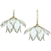 New Pamono Art Deco Style Glass Lotus Ceiling Lamps, 1960s, Set of 2