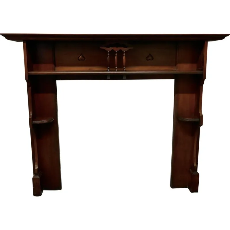 Clearance Pamono Art Deco Style Mahogany Fireplace, 1930s