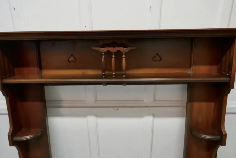 Clearance Pamono Art Deco Style Mahogany Fireplace, 1930s