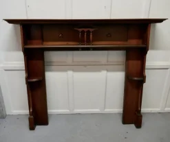 Clearance Pamono Art Deco Style Mahogany Fireplace, 1930s