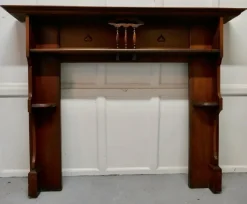 Clearance Pamono Art Deco Style Mahogany Fireplace, 1930s