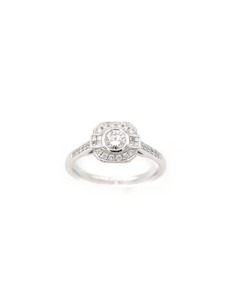 Pamono Art Deco Style Ring with 0.25 Ct Diamond> Rings