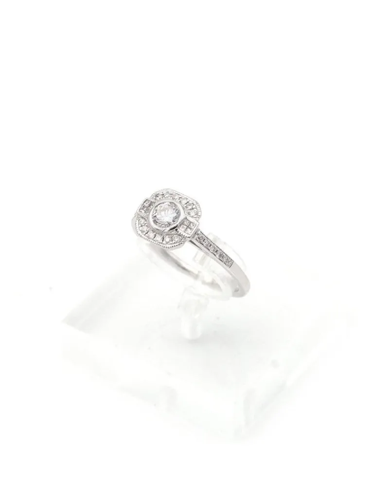 Pamono Art Deco Style Ring with 0.25 Ct Diamond> Rings