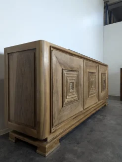 New Pamono Art Deco Style Walnut Sideboard attributed to Maxime, 1940s