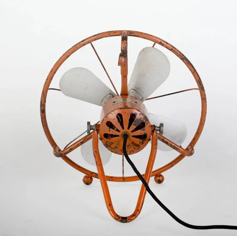 Pamono Art Deco Table Fan attributed to Peter Behrens for Aeg Elektro Praga, 1930s> Electronics