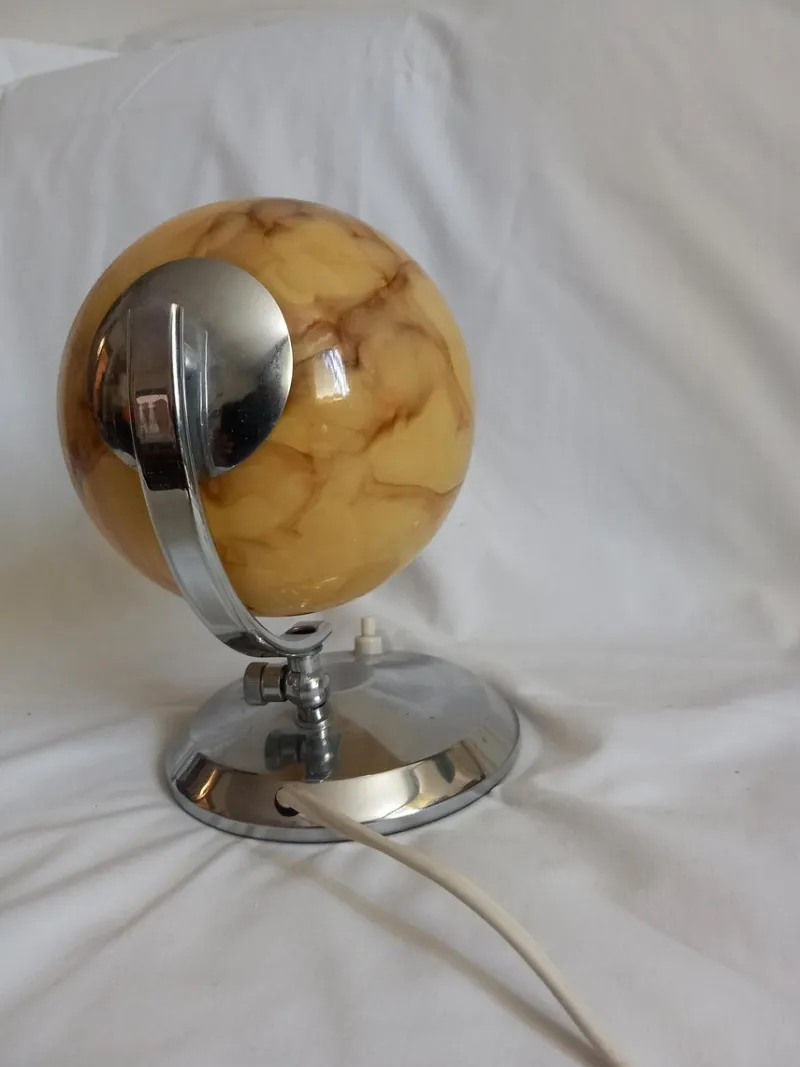 Pamono Art Deco Table Lamp in Glass and Metal> Table Lamps