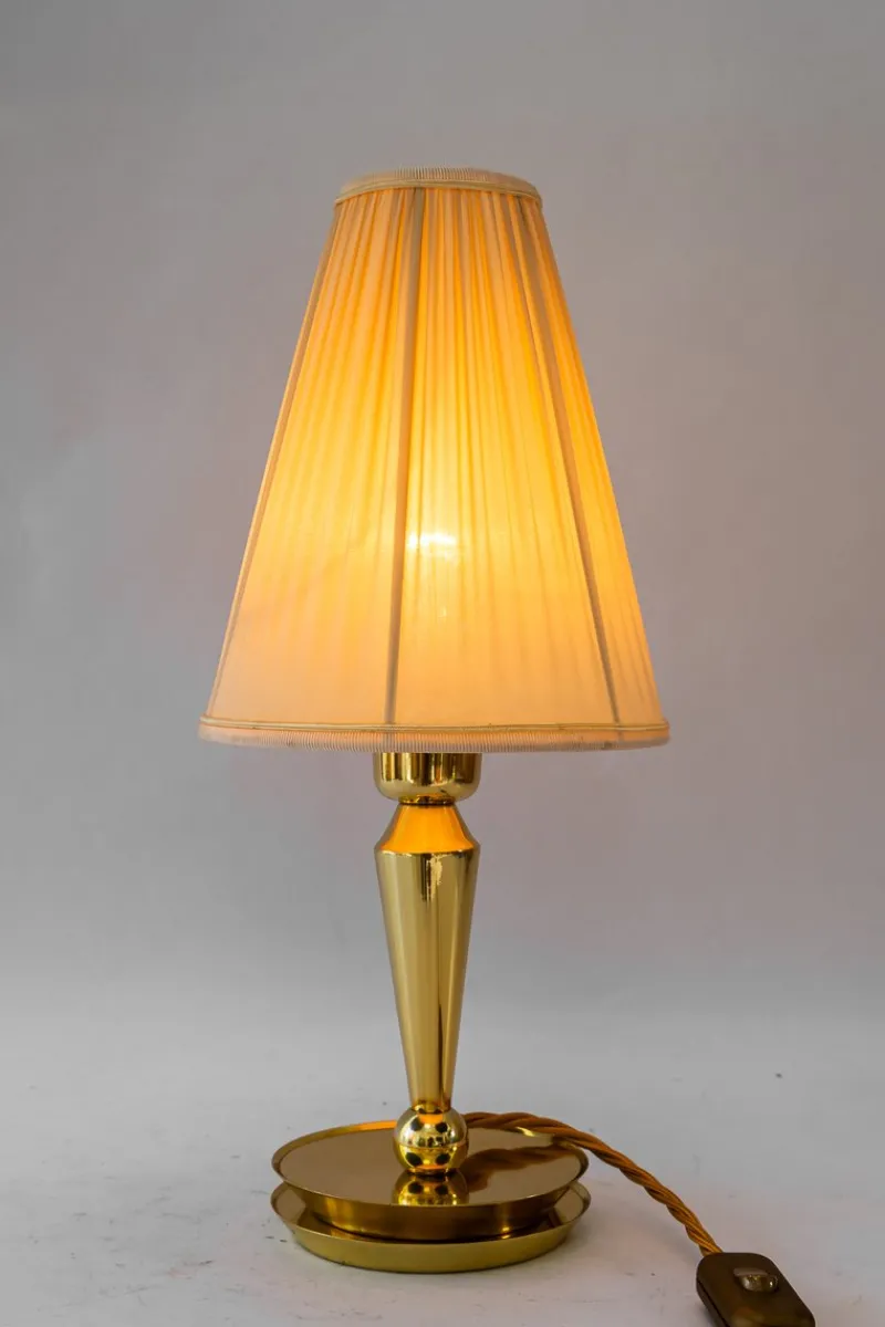 Online Pamono Art Deco Table Lamp with Fabric Shade, Vienna, 1920s