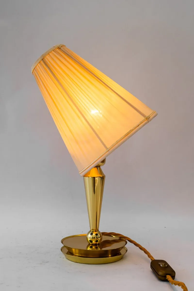 Online Pamono Art Deco Table Lamp with Fabric Shade, Vienna, 1920s