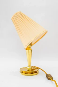 Online Pamono Art Deco Table Lamp with Fabric Shade, Vienna, 1920s