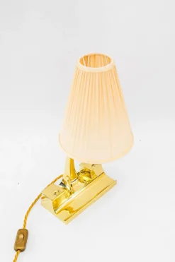 Pamono Art Deco Table Lamp with Fabric Shade, Vienna, 1920s> Table Lamps