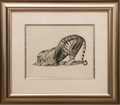Pamono Art Deco Tiger Lithograph by Paul Jouve, 1920s> Art Deco