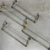 Online Pamono Art Deco Towel Holder in Glass and Brass, 1890s