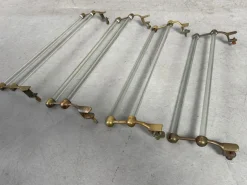 Online Pamono Art Deco Towel Holder in Glass and Brass, 1890s