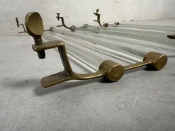 Online Pamono Art Deco Towel Holder in Glass and Brass, 1890s